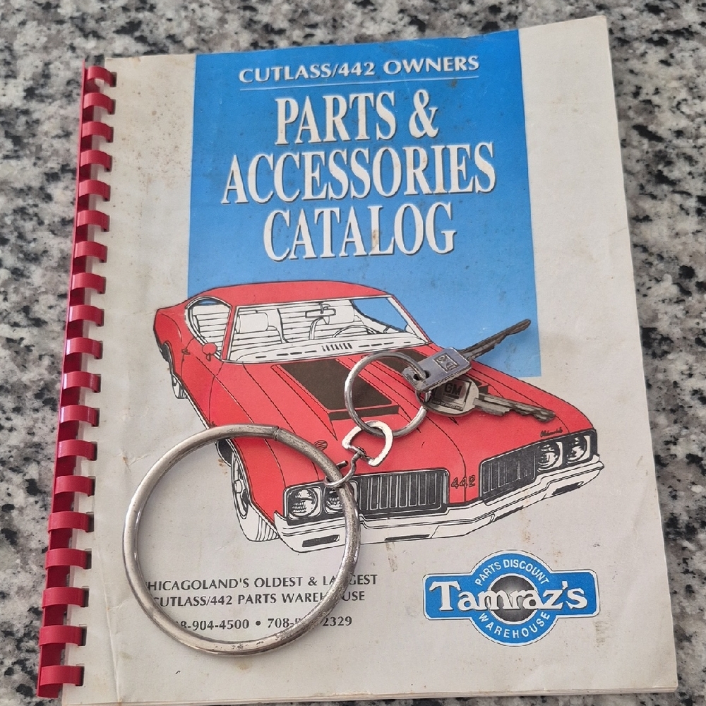 Cutlass/442 Owners Parts & Accessories Catalog W/original Key To Car!
